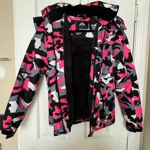 Pink Camo Ski Jacket Sz Sml